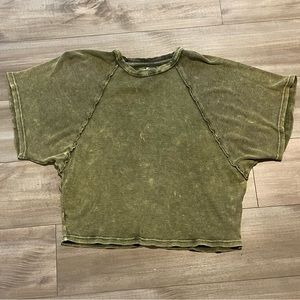 Dolman Sleeve Waffle Knit Top